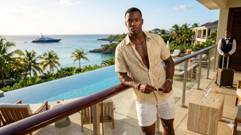 NWT Onia Jack Air Linen Shirt Ratti Palm Stripe XL $195 Retail